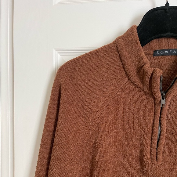 SQ Wear Men’s 1/2 Front Zip Pullover Soft Sweater Sz L - Picture 5 of 9